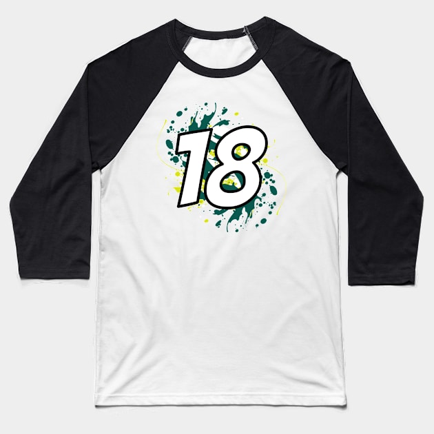 Stroll Driver Number Baseball T-Shirt by GreazyL